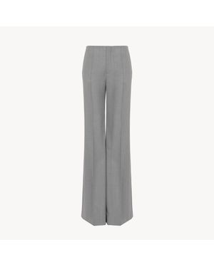 Chloé ウールグレインドプードル製フレア パンツ 婦人向け グレー サイズ ウール 100