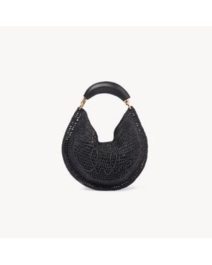 Chloé ラフィア製Summer Bananaホーボーバッグ - ブラック