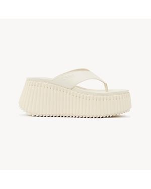 Chloé Nama ウェッジ スライド - ホワイト