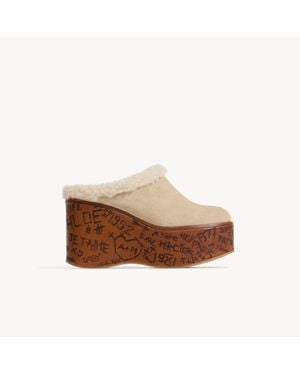 Chloé Maxime Wedge Mule - Brown