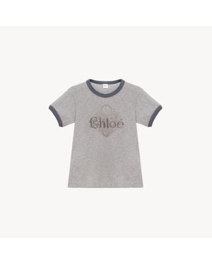 Chloé Crew-neck Baby Fit T-shirt - Grey