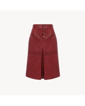 Chloé Knee-Length Skirt - Red