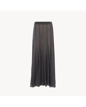 Chloé Fluid Maxi Skirt - Grey