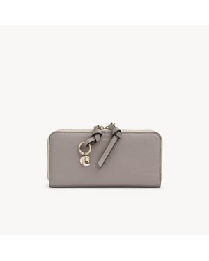 Chloé Alphabet Zipped Long Wallet - Grey