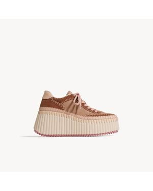 Chloé Nama Wedge Trainer - Pink