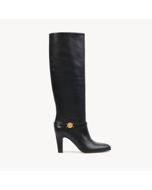 Chloé Eve Heeled Boot 100% Lambskin - Black