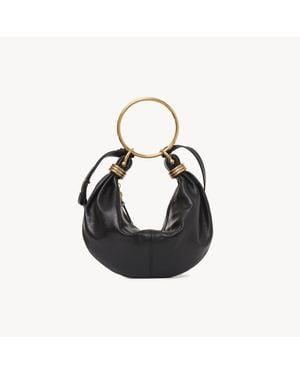 Chloé グレインレザー製スモールBracelet Hobo Bag 婦人向け ブラック サイズ 牛革（カーフ） 100