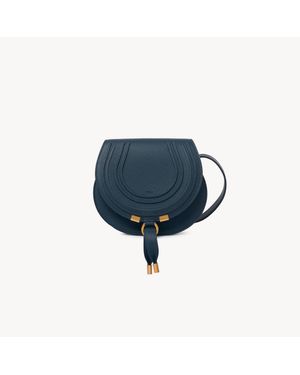 Chloé グレインレザー製Marcieスモールサドルバッグ - ブルー