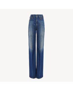 Chloé High-Rise Flare Jeans - Blue