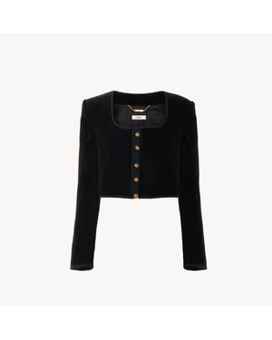 Chloé Cropped Spencer Jacket - Black