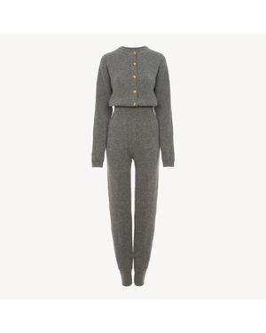 Chloé ウール＆カシミア製ジャンプスーツ 婦人向け グレー サイズ ウール 100