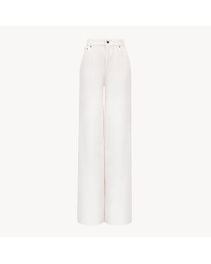 Chloé High-Rise Wide-Leg Jeans - White