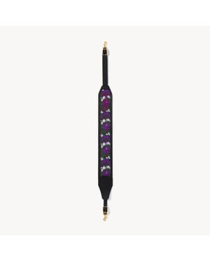 Chloé Grained Leather Strap With Rose Embroidery - Multicolour