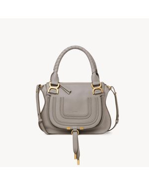Chloé グレインレザー製Marcieスモールバッグ - グレー