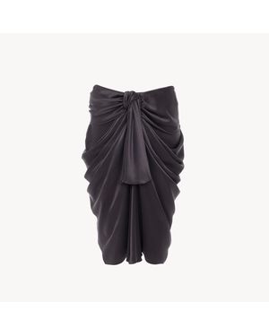 Chloé Knee-Length Wrap Skirt - Grey