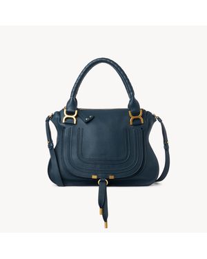 Chloé グレインレザー製Marcieバッグ - ブルー