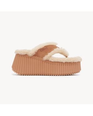 Chloé Nama Wedge Sandal 100% Lambskin - Multicolour