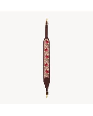 Chloé Grained Leather Strap With Floral Embroidery - Multicolour