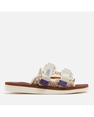 Suicoke Moto-Cab-Pt05 Printed Nylon Sandals - White