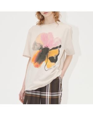 Stine Goya Short Sleeve Organic Cotton-Jersey T-Shirt - Natural