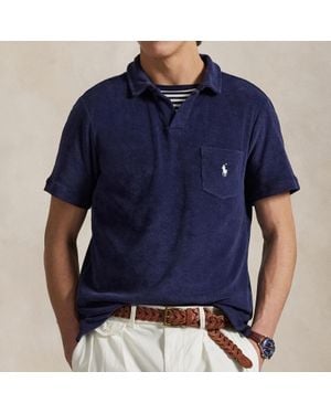 Polo Ralph Lauren Johnny Collar Cotton Terry Polo Shirt - Blue