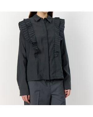 Levete Room Leveté Room Karlina Lyocell-Blend Blouse - Black