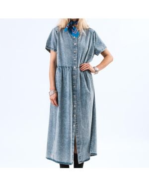 Lolly's Laundry Aliyall Ls Denim Maxi Dress - Blue