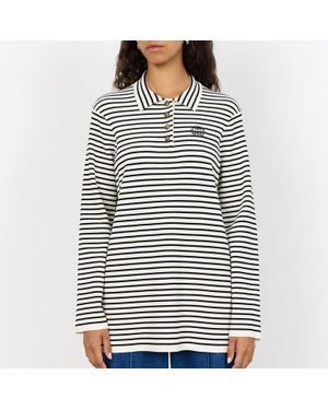 Levete Room Leveté Room Kirstyn Striped Ecovero Viscose-Blend Top - Black