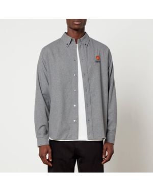 KENZO Boke Crest Flannel Overshirt - Gray