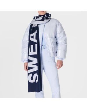 Sweaty Betty Cropped Ski Coated Shell Puffer Coat - Blue