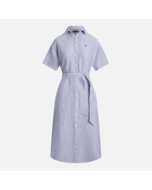 Polo Ralph Lauren Linen Shirt Dress - Purple