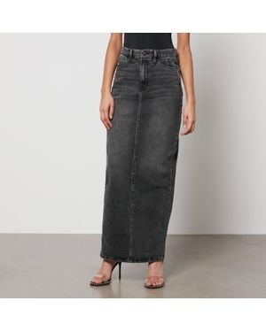 GOOD AMERICAN Tube Denim Maxi Skirt - Black