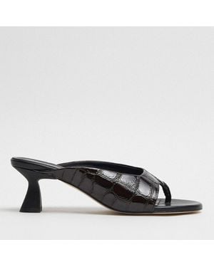 E8 By Miista Palmira Leather Heeled Mules - Black