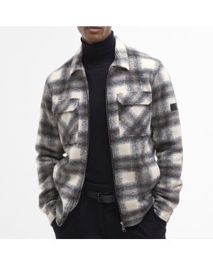 Barbour Clayton Brushed Fleece Overshirt - Gray