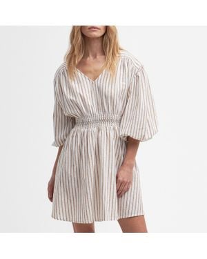 Barbour Ella Striped Cotton-Blend Dress - Multicolour