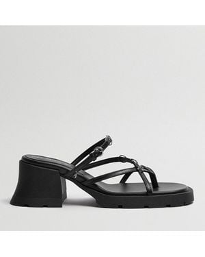 E8 By Miista Jaslene Leather Heeled Sandals - Black