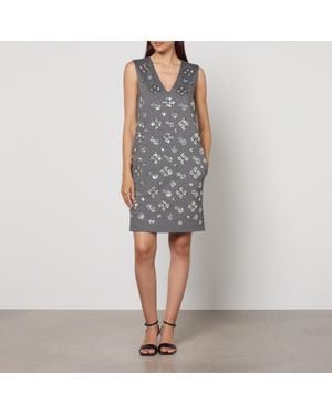 Weekend by Maxmara Hot Sequin-Embellished Woven Dress - Grey