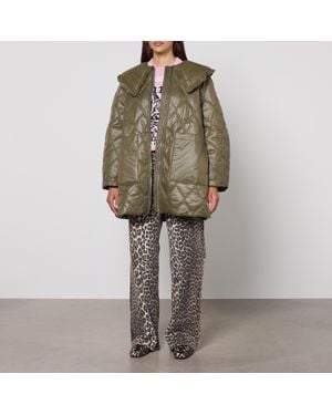 Ganni Quilted Short Jacket - Green