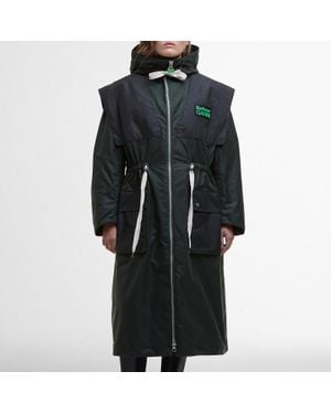 BARBOUR X GANNI Waxed Cotton Parka - Black