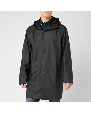 Rains Matte Shell Long Jacket - Black