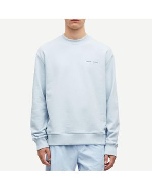 Samsøe & Samsøe Norsbro Organic Cotton-Jersey Sweater - Blue