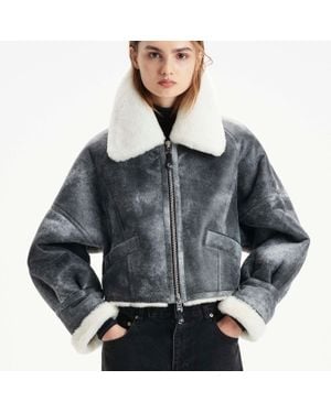 SHOREDITCH SKI CLUB Ottilie Shearling Jacket - Gray