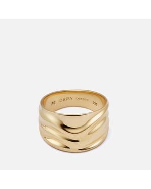 Daisy London X Polly Sayer Chunky Tidal-Plated Ring - Metallic