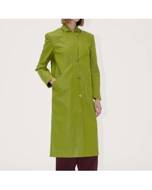 Stine Goya Faux Leather Coat - Blue