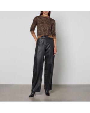 Max Mara Zante Leather Pants - Black