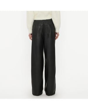 ROTATE BIRGER CHRISTENSEN Lace-up Faux-leather Flared Pants