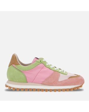 Novesta Marathon Trail Canvas And Suede Trainers - Pink