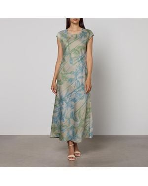 MAX&Co. Apuania Envers Satin Dress - Green