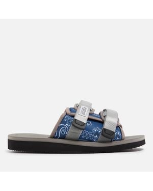 Suicoke Moto-Cab-Pt05 Printed Nylon Sandals - Blue