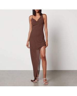 De La Vali Matisse Chiffon Maxi Dress - Brown
